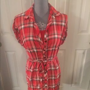 G.H. Bass & CO. Red plaid dress